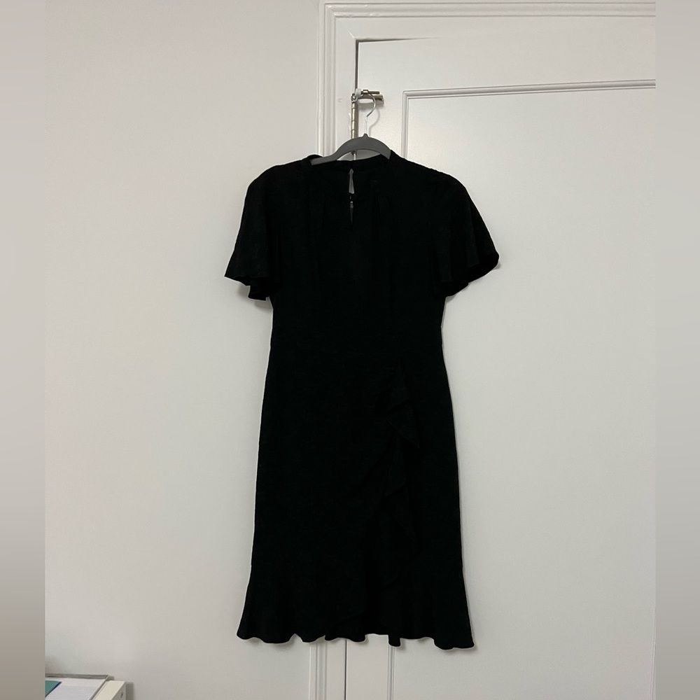 Nanette Lenore black crape short sleeve dress with high waist size 4